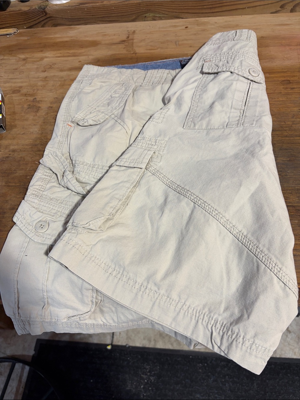 Point Zero Men's Light Beige Cargo Shorts